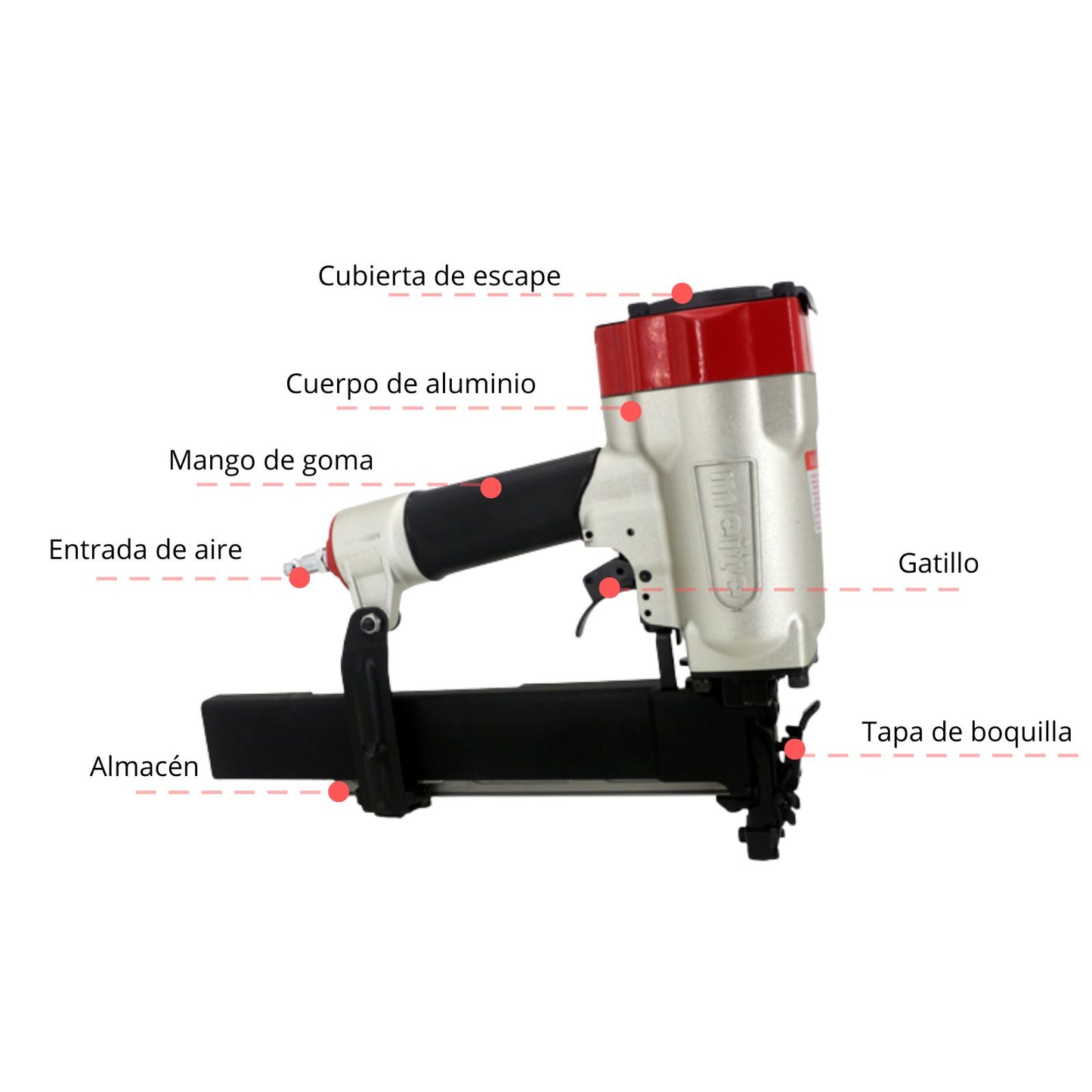 Engrapadora Ligera para Casco Neumática N851F