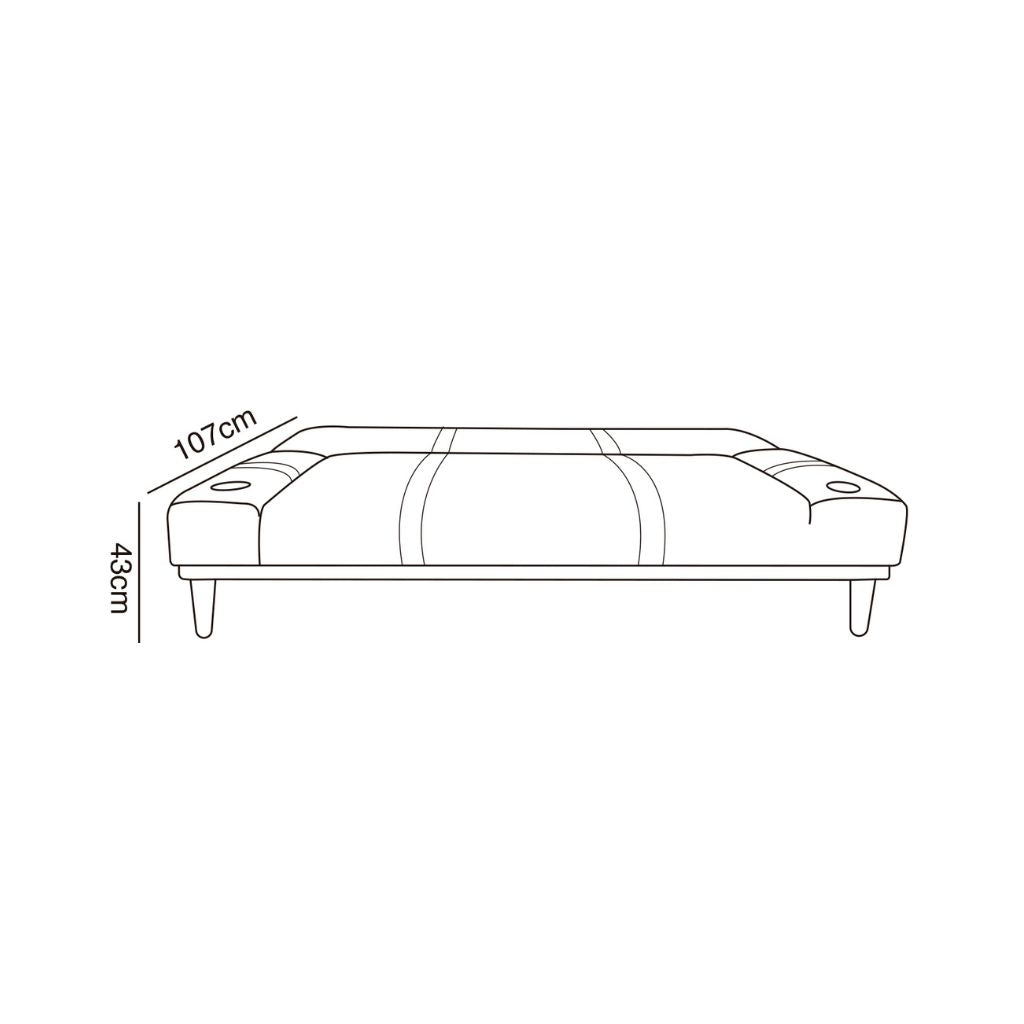 Sofá Cama con Portavasos Modelo Odee